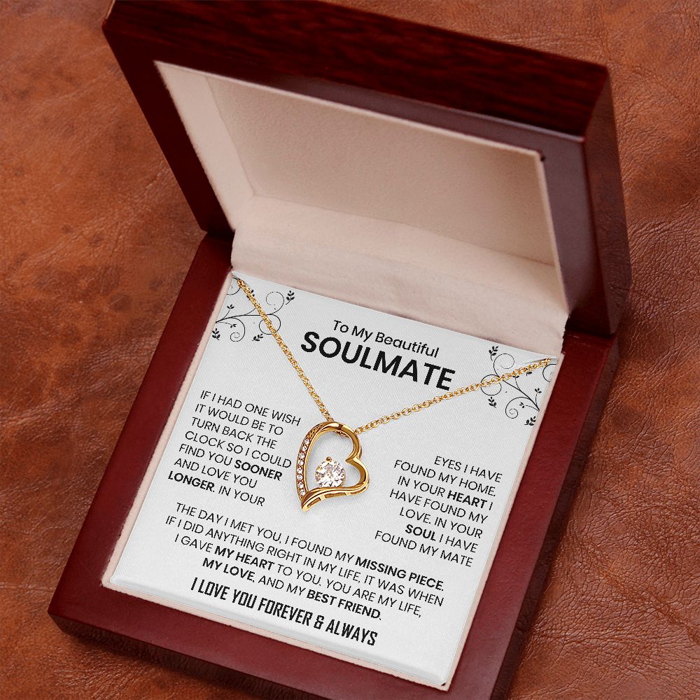 To My Beautiful Soulmate | If I Had One Wish | Forever Love Necklace