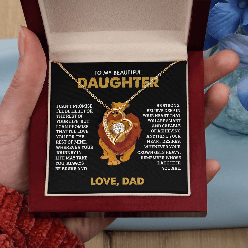 Daughter Your Journey In Life, Forever Love Necklace, Gift for Daughter from Dad