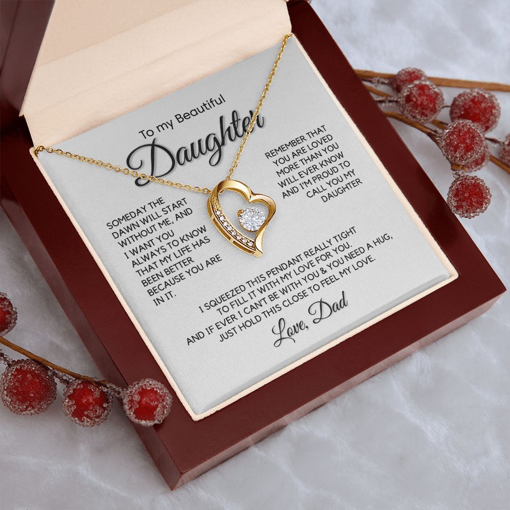 Daughter You Are Loved, Forever Love Necklace, Daughter Gift From Dad