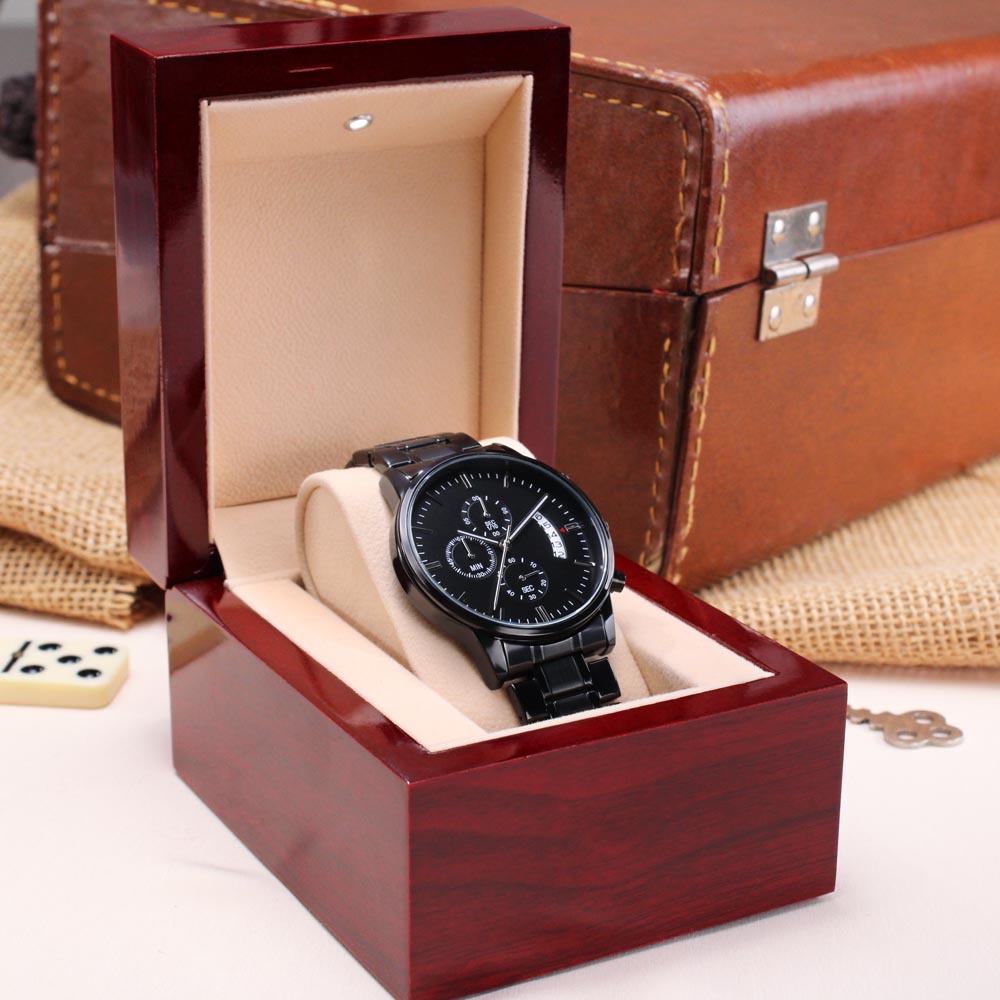 To My Son Engraved Watch - Always Carry You In My Heart - Christmas Gift For Son