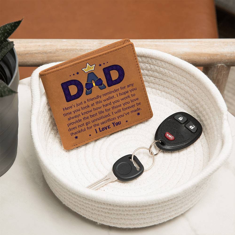 Graphic Leather Wallet  - How Hard You Work - Father's Day Gift For Dad