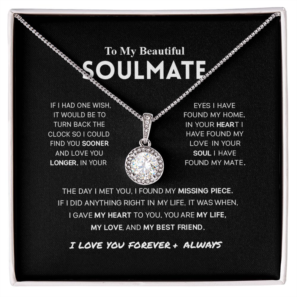 To My Beautiful Soulmate - Love You Longer - Eternal Hope Necklace