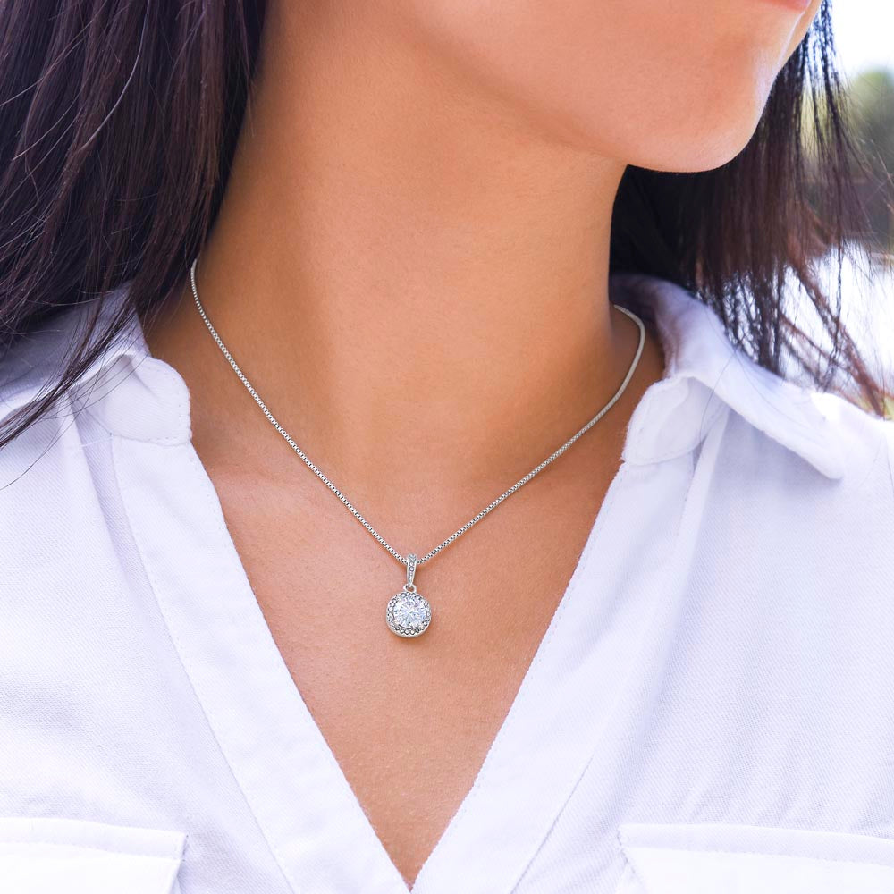 To My Mom - We're Always Connected By Heart, Eternal Hope Necklace Gift for Mom