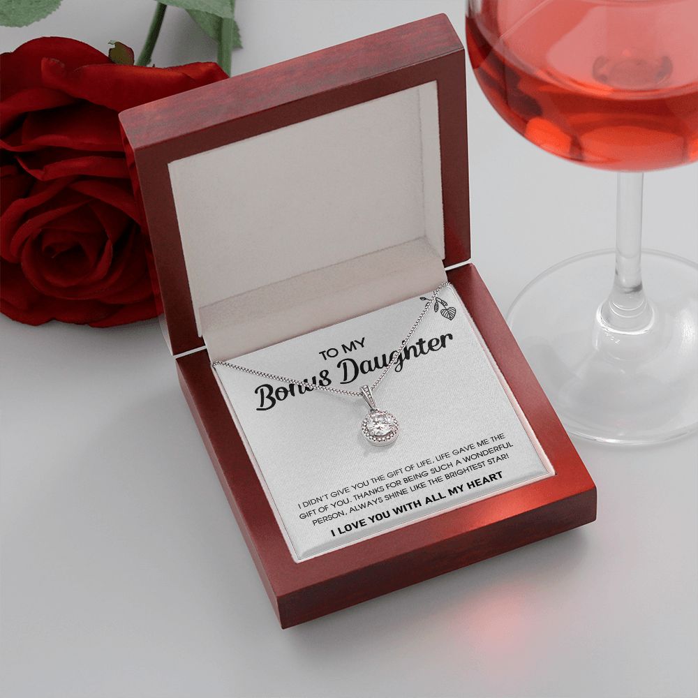 To My Bonus Daughter - Shine Like The Brightest Star - Eternal Hope Necklace