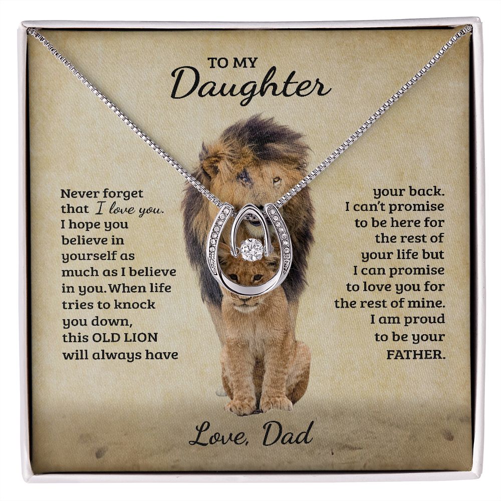 To My Daughter - I Can Promise To Love You For The Rest Of Mine - Gift For Daughter From Dad - Lucky In Love Necklace