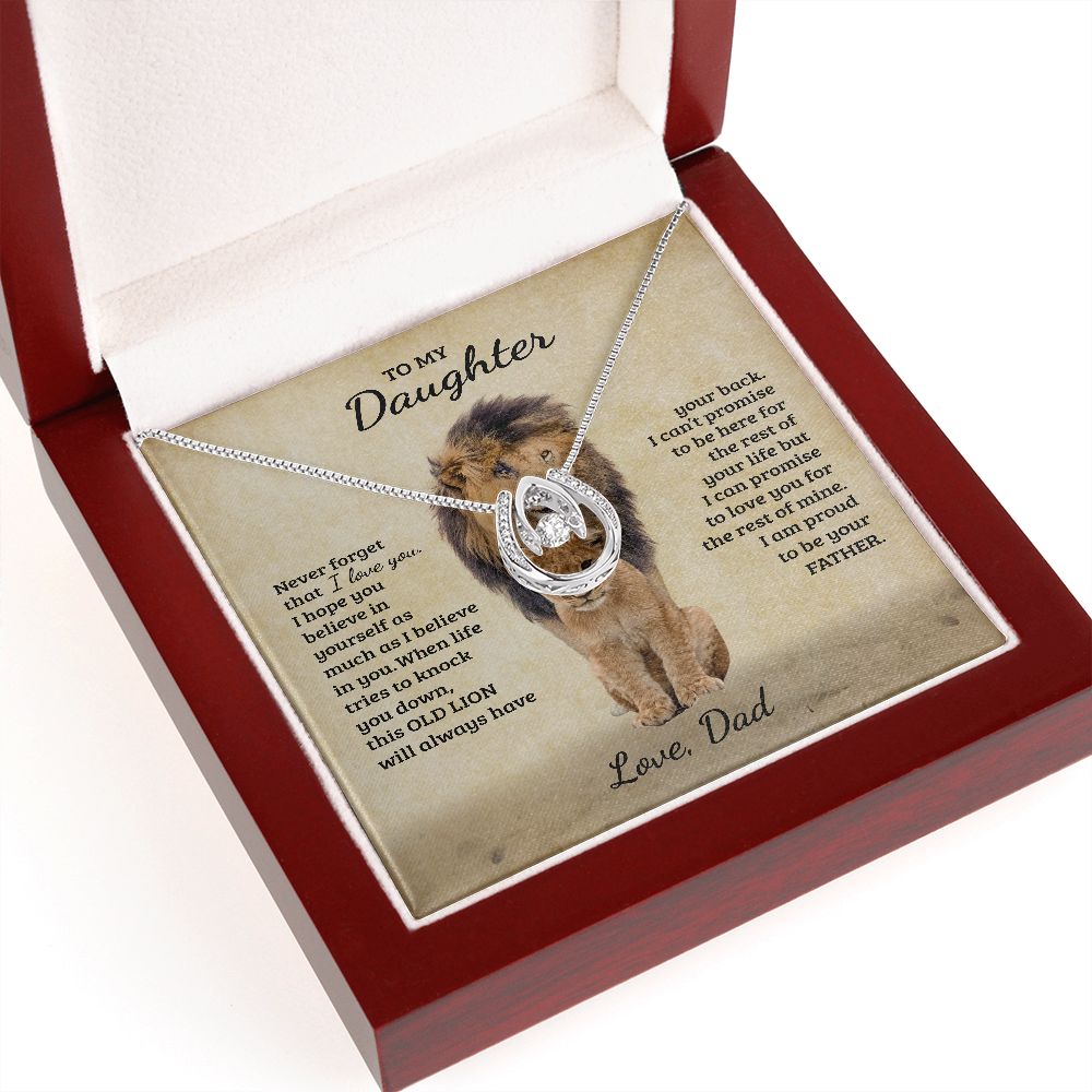 To My Daughter - I Can Promise To Love You For The Rest Of Mine - Gift For Daughter From Dad - Lucky In Love Necklace
