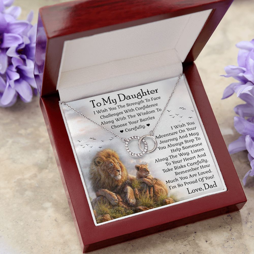 Daughter Listen To Your Heart, Perfect Pair Necklace, Gift For Daughter From Dad, Christmas Gift Idea