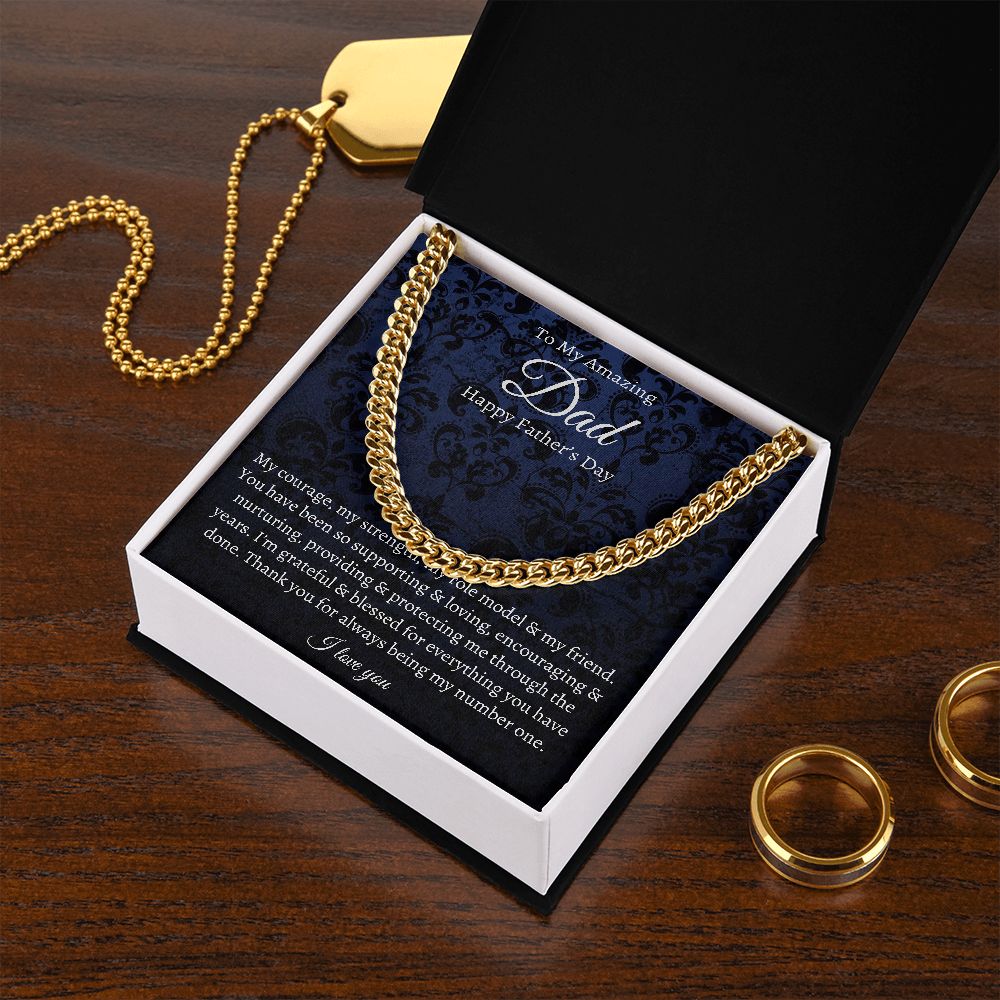 To My Dad - My Role Model - Cuban Link Chain Necklace