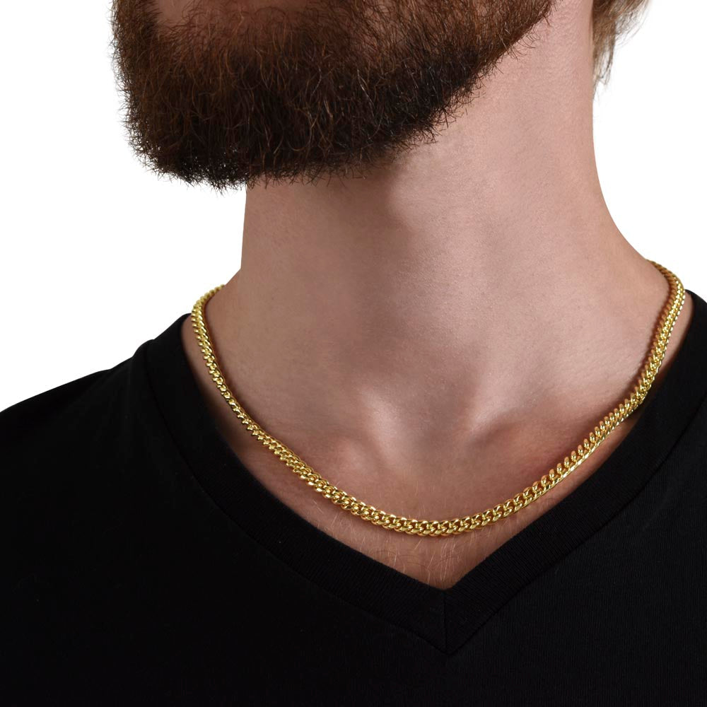 Son I Closed My Eyes - Cuban Link Chain - Birthday, Christmas Gift For Son
