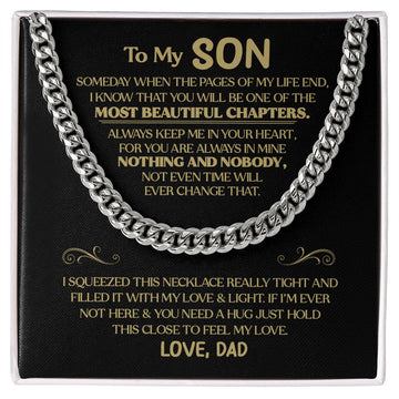 To My Son Gift From Dad | Most Beautiful Chapters | Cuban Link Chain Necklace