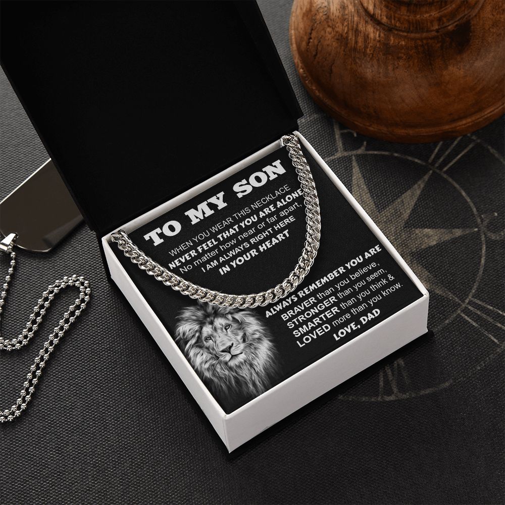 To My Son From Dad | Always In Your Heart | Cuban Link Chain