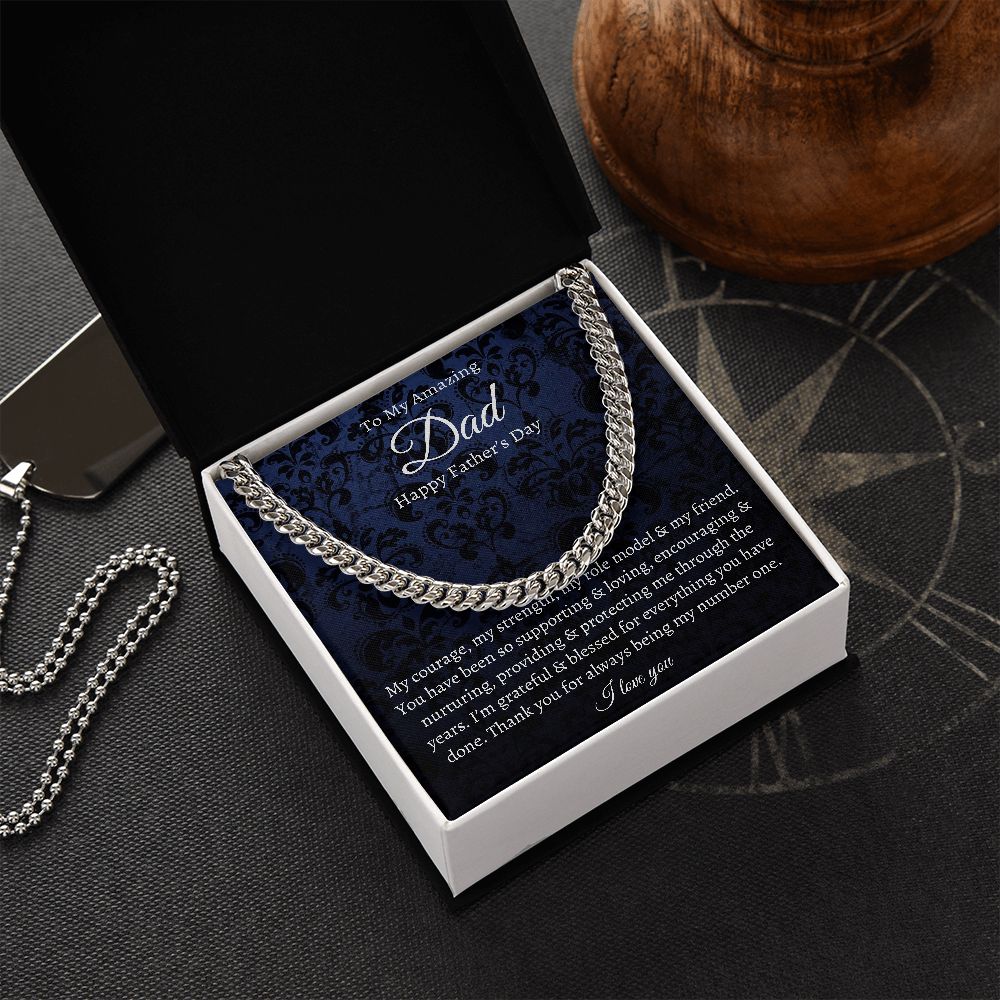 To My Dad - My Role Model - Cuban Link Chain Necklace