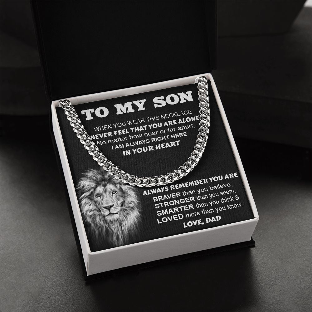 To My Son From Dad | Always In Your Heart | Cuban Link Chain