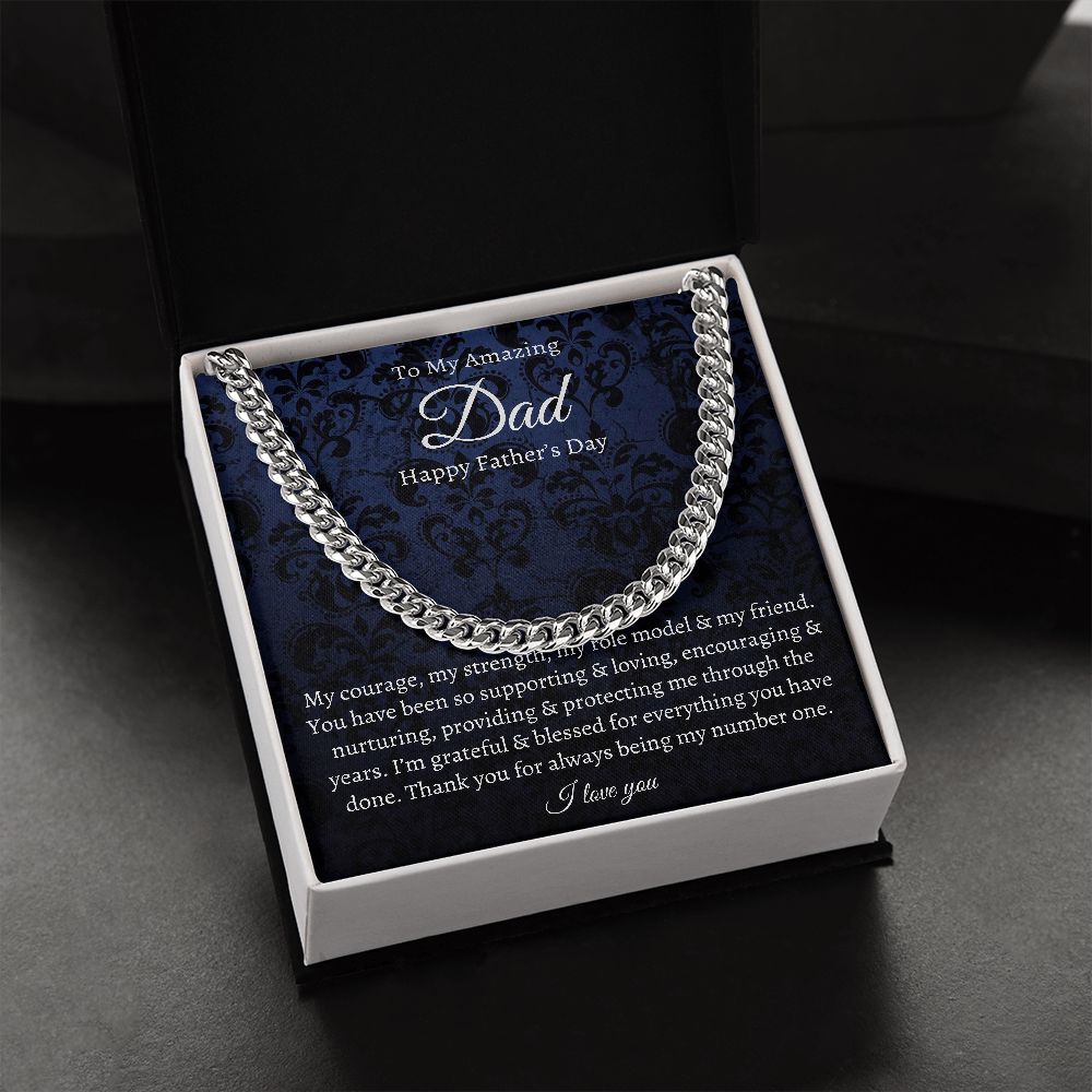To My Dad - My Role Model - Cuban Link Chain Necklace