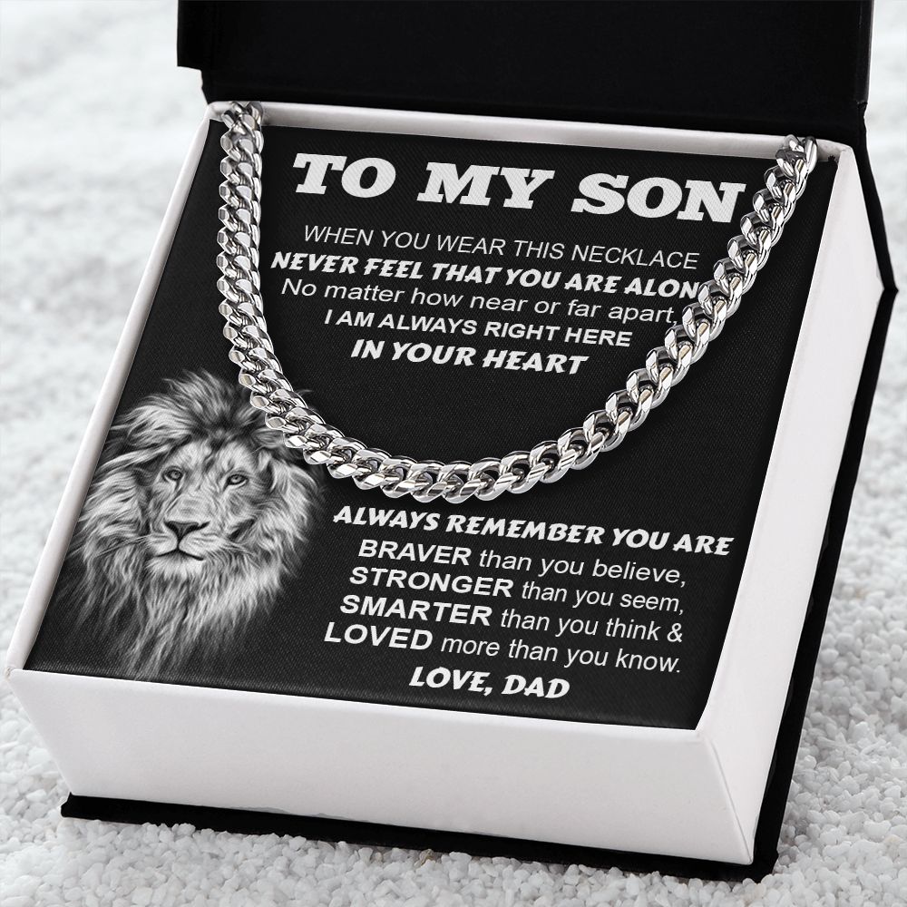 To My Son From Dad | Always In Your Heart | Cuban Link Chain