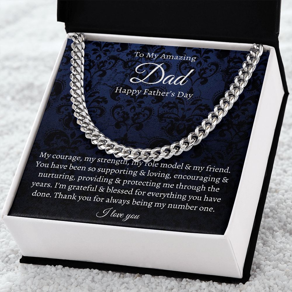 To My Dad - My Role Model - Cuban Link Chain Necklace