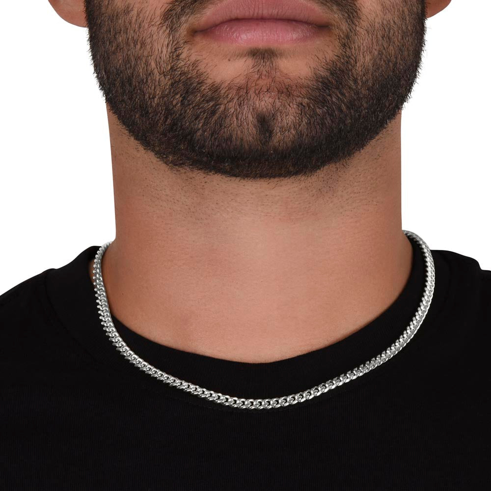 To My Son - Straighten Your Crown, Cuban Link Chain Necklace Gift Son