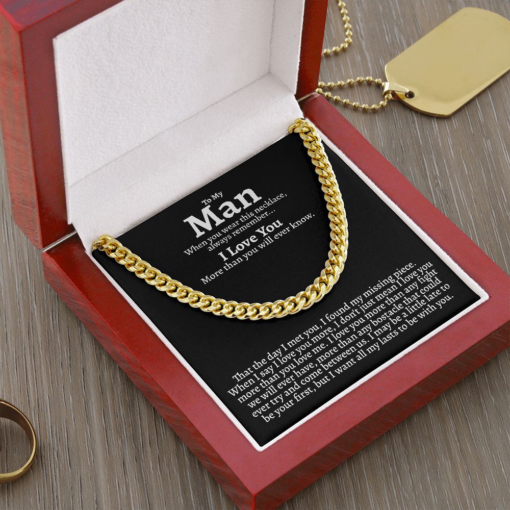 To My Man - My Choice - Cuban Link Chain Necklace