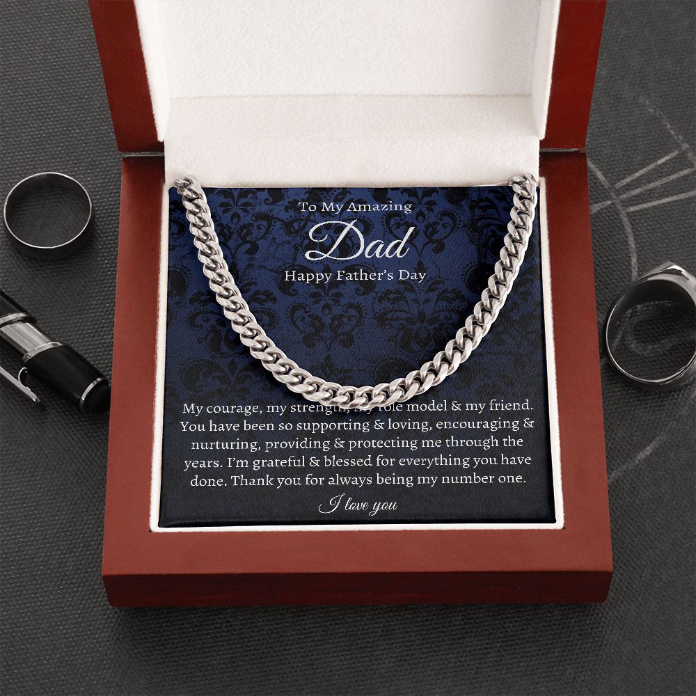 To My Dad - My Role Model - Cuban Link Chain Necklace