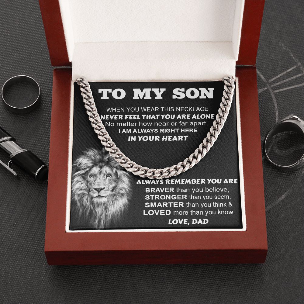 To My Son From Dad | Always In Your Heart | Cuban Link Chain