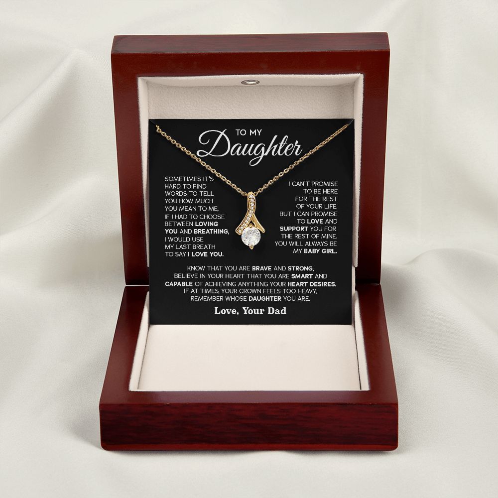 Daughter Love And Support, Alluring Beauty Necklace, Gift Idea For Daughter From Dad