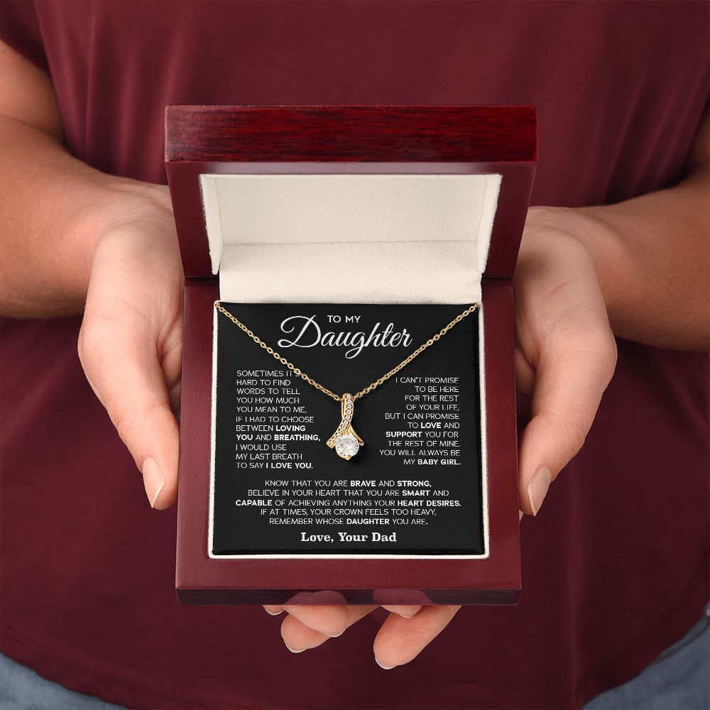 Daughter Love And Support, Alluring Beauty Necklace, Gift Idea For Daughter From Dad
