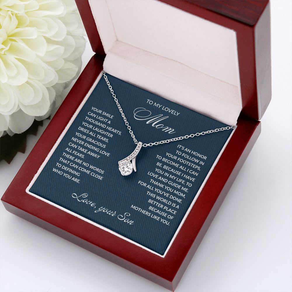Mom Your Smile, Alluring Beauty Necklace, Perfect Gift For Mom From Son