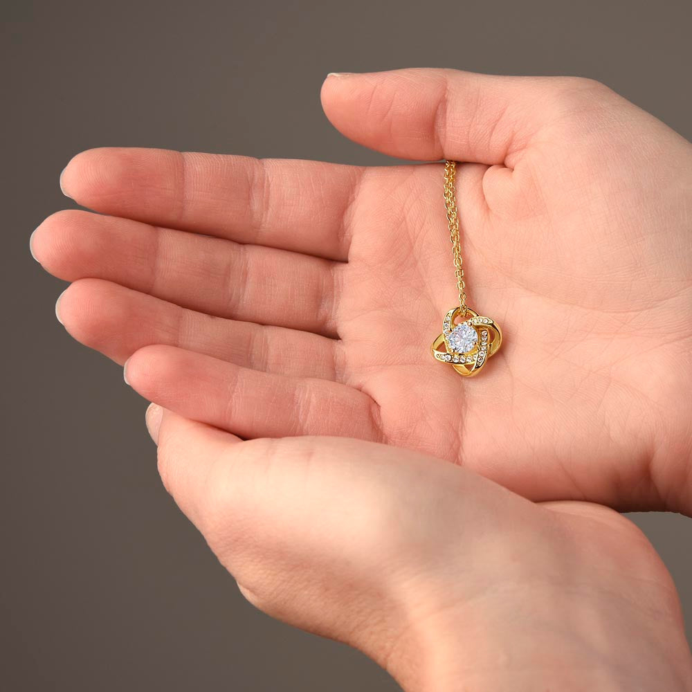 To My Daughter Gift From Dad | Proud To Be Your Father | Love Knot Necklace