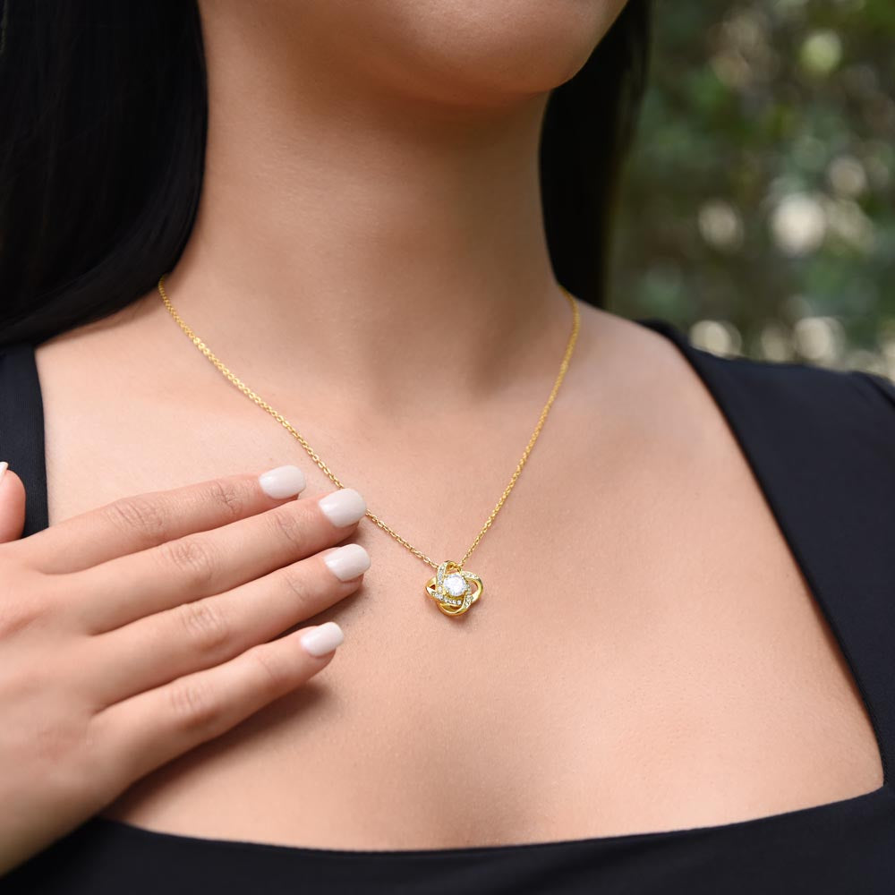 Daughter Journey In Life, Love Knot Necklace, Anniversary Gift For Daughter From Mom