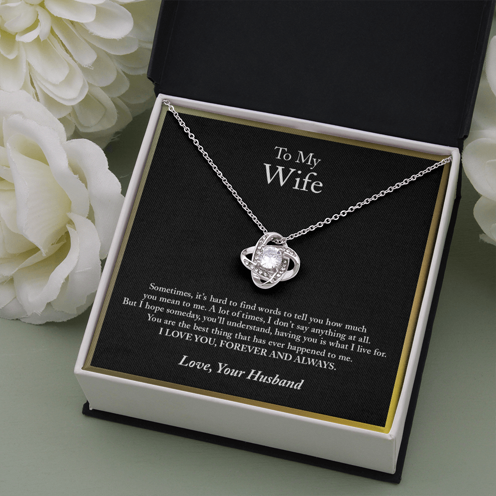 To My Wife - You Are The Best Thing - Love Knot Necklace