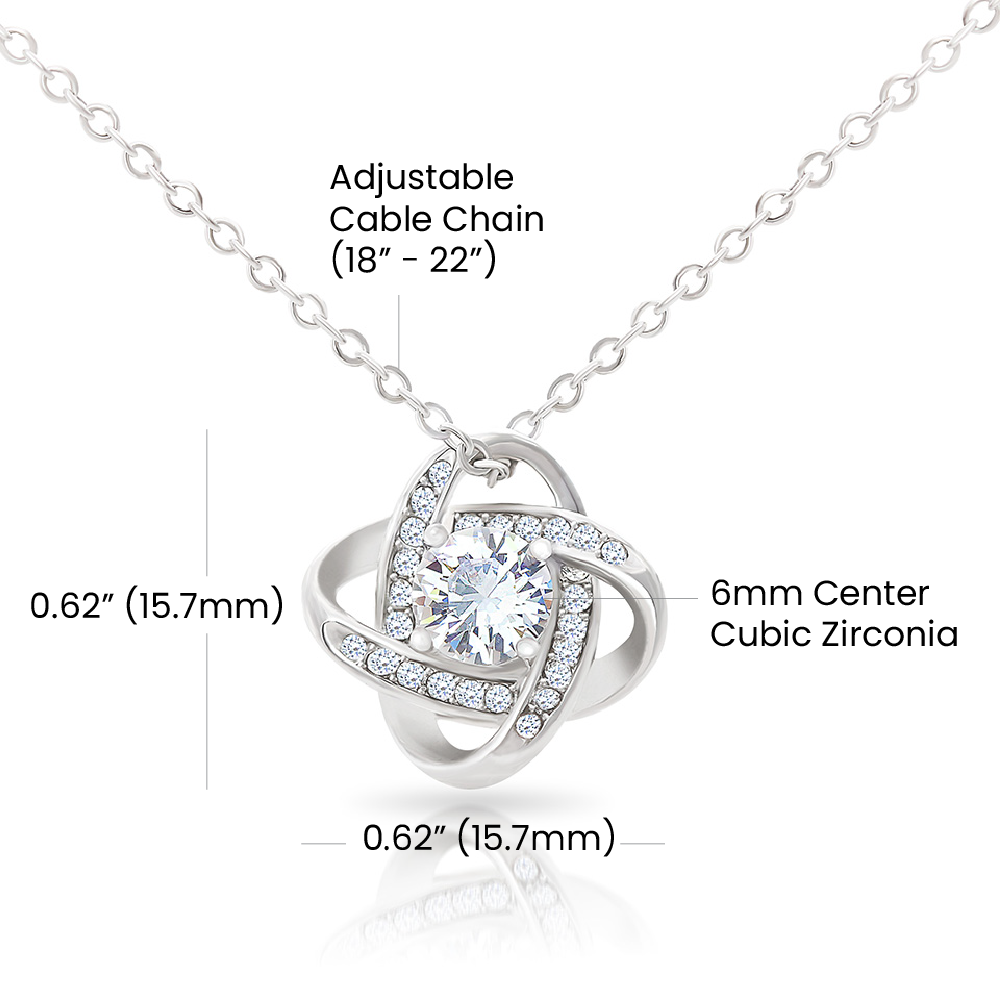 To My Beautiful Daughter - Always Keep You In My Heart - Love Knot Necklace