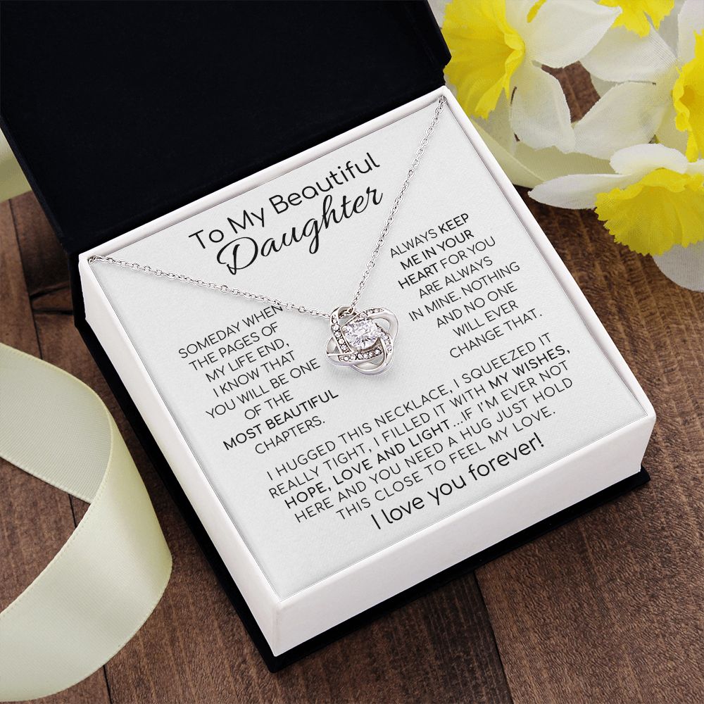 To My Beautiful Daughter | The Most Beautiful Chapters | Love Knot Necklace