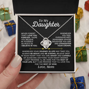 Daughter Journey In Life, Love Knot Necklace, Anniversary Gift For Daughter From Mom
