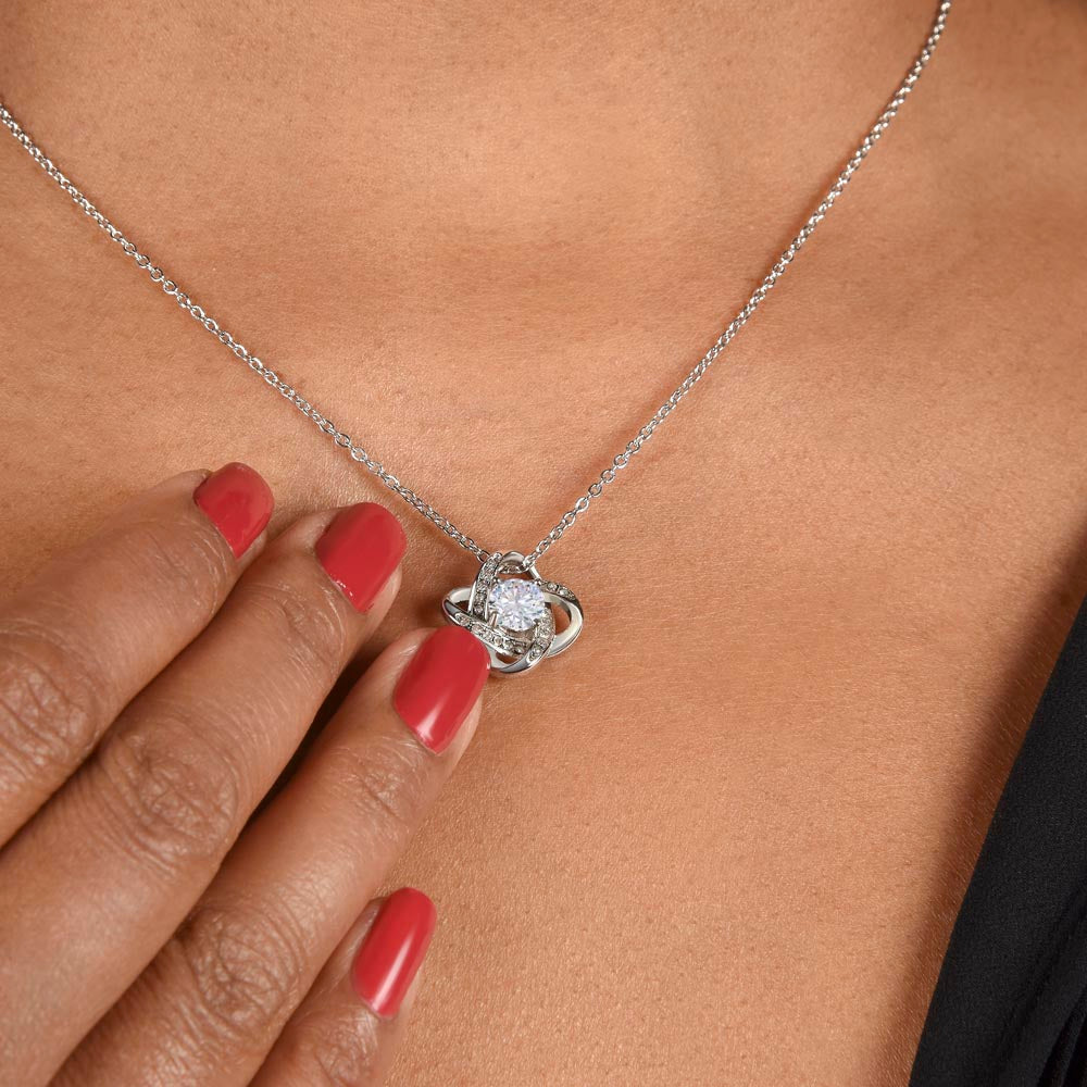Mom Raise A Man - Love Knot Necklace - Mother's Day Gift