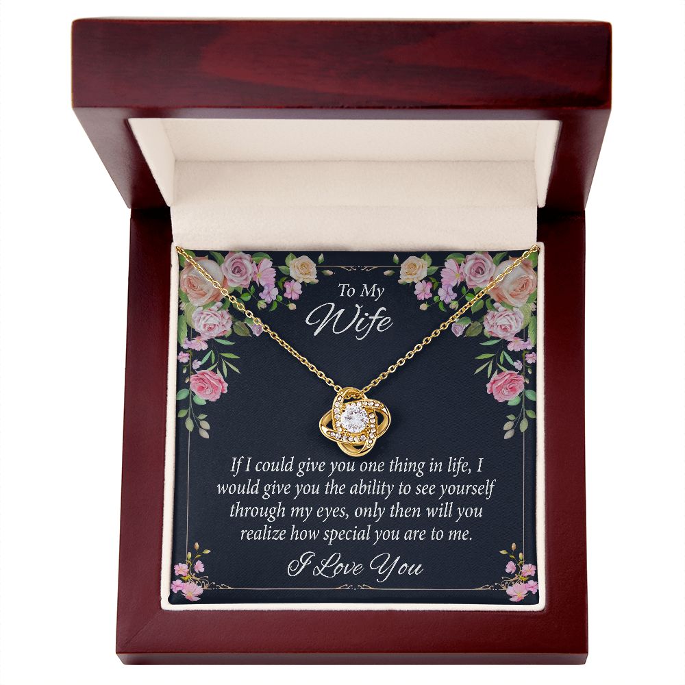 To My Wife - Thank You - Love Knot Necklace
