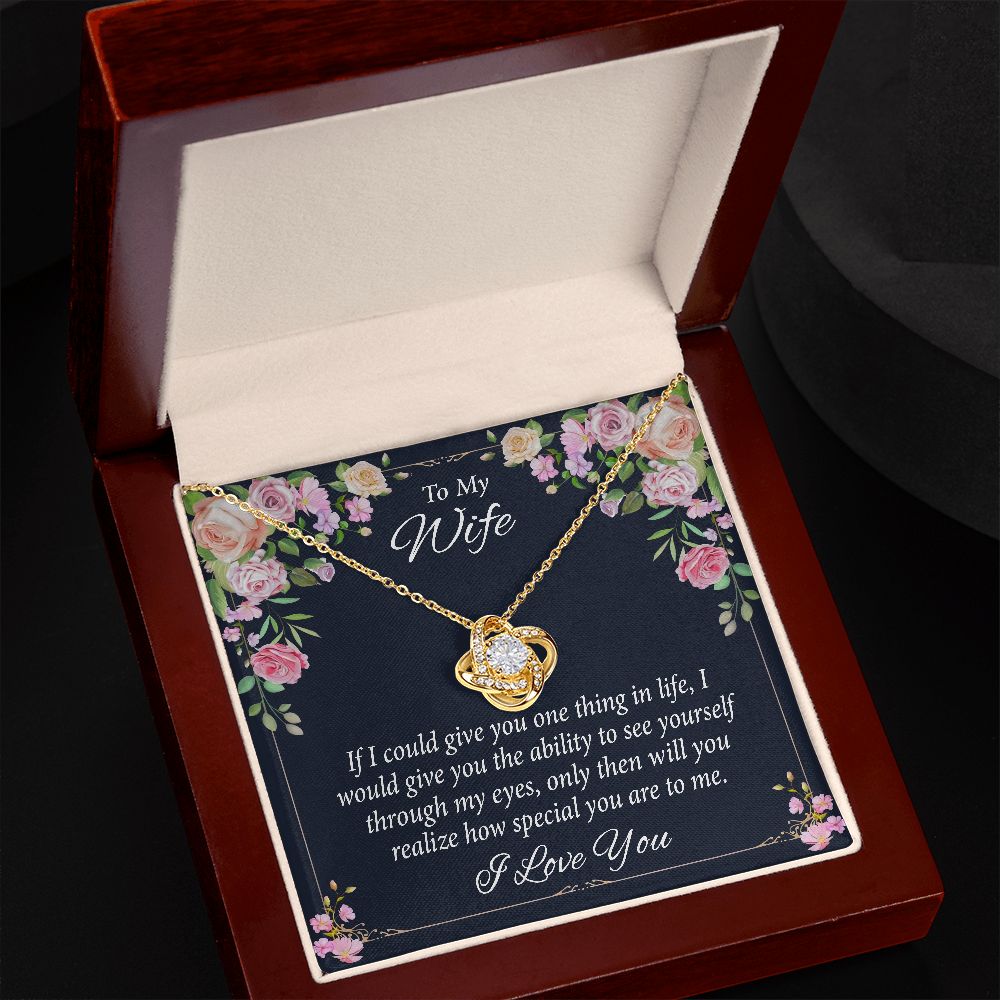 To My Wife - Thank You - Love Knot Necklace