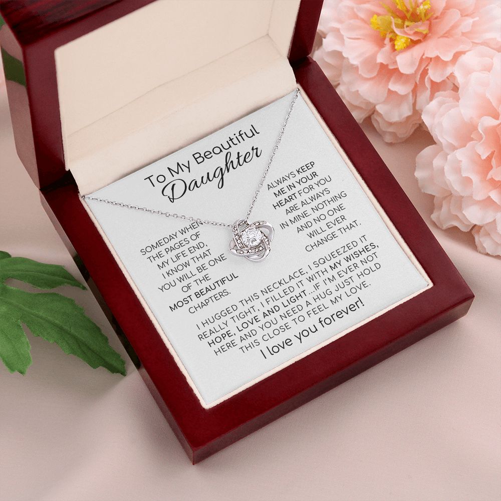To My Beautiful Daughter | The Most Beautiful Chapters | Love Knot Necklace