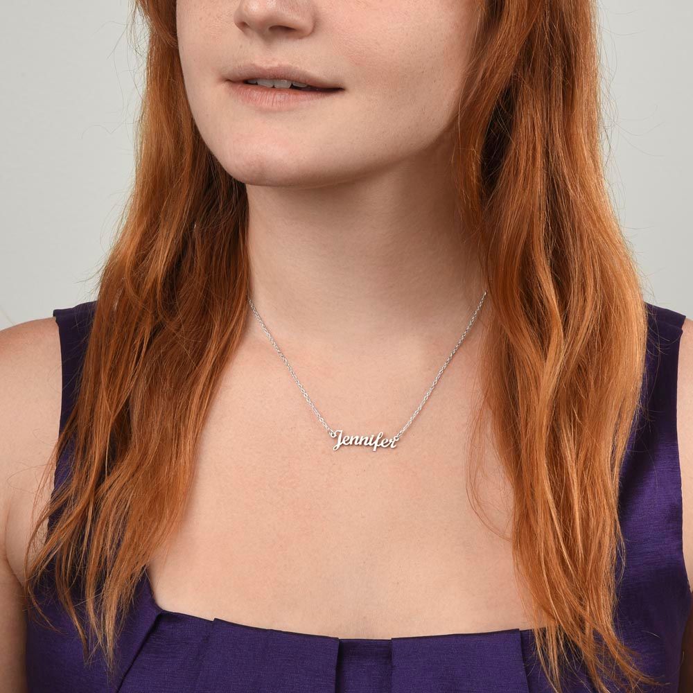 Daughter Deep In Your Heart, Personalized Name Necklace, Gift For Daughter From Dad, Custom Name Jewelry