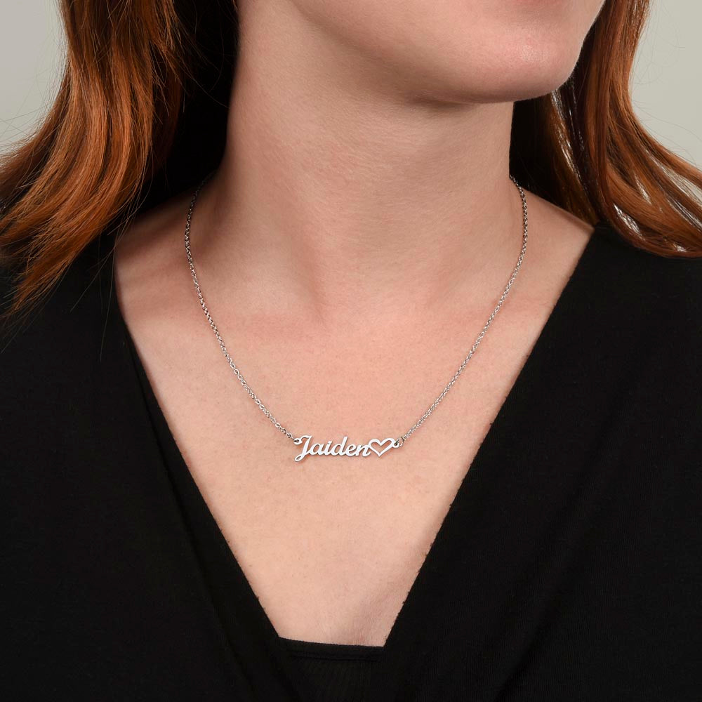 To My Daughter | I Closed My Eyes | Personalized Heart Name Necklace | Gift Idea For Daughter From Dad