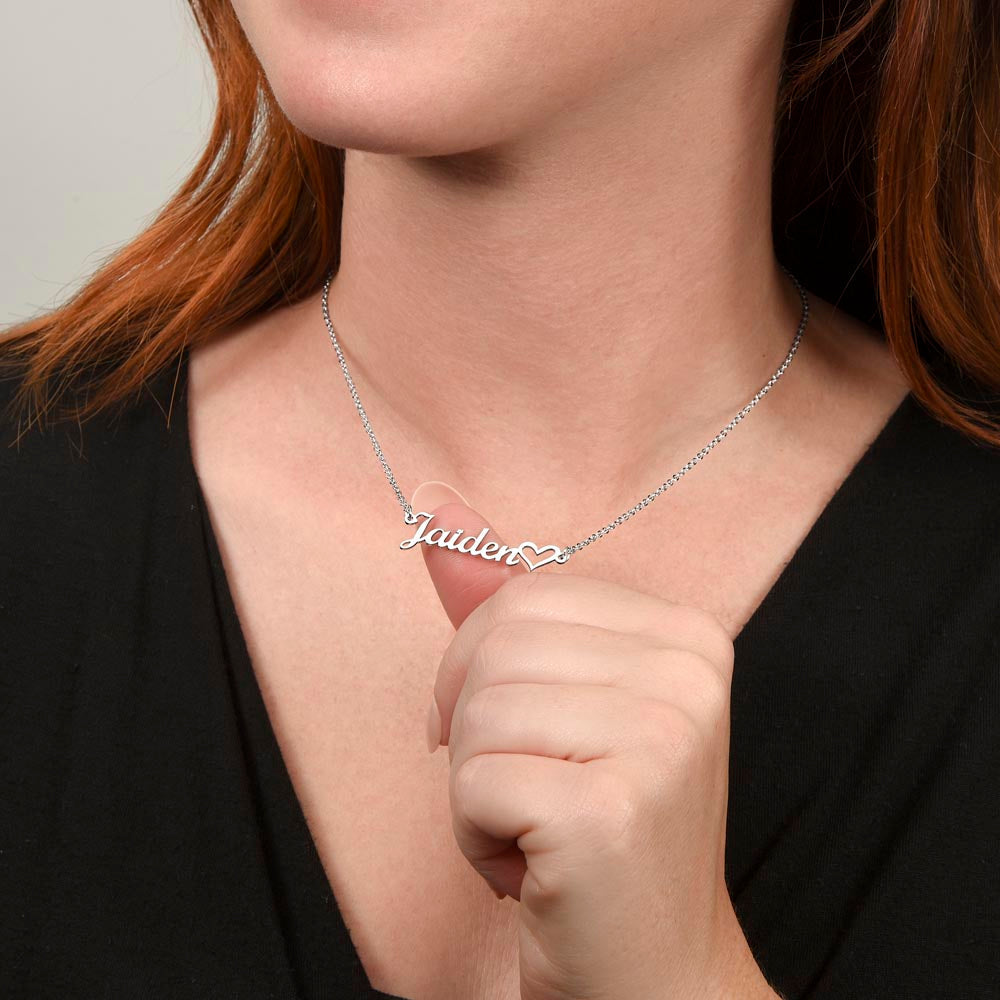 To My Daughter | This Old Man | Heart Name Necklace | Personalized Necklace For Daughter