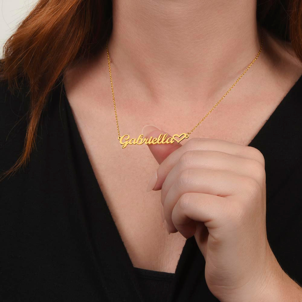 To My Daughter | I Closed My Eyes | Personalized Heart Name Necklace | Gift Idea For Daughter From Dad