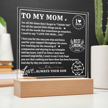 Mom For All The Times - Square Acrylic Plaque - Mother's Day Gift