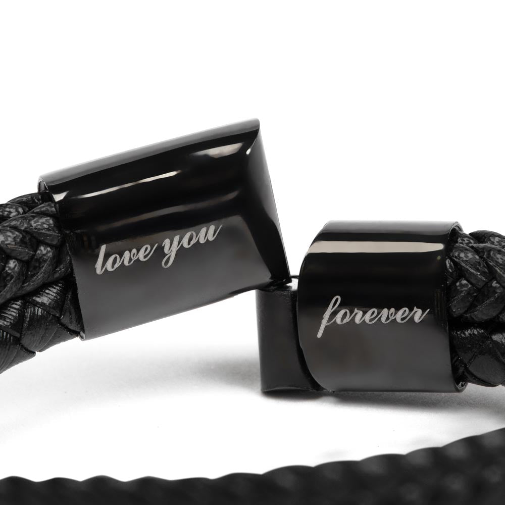 To My Son Wonderful Man, Men's "Love You Forever" Bracelet, Best Gift For Son