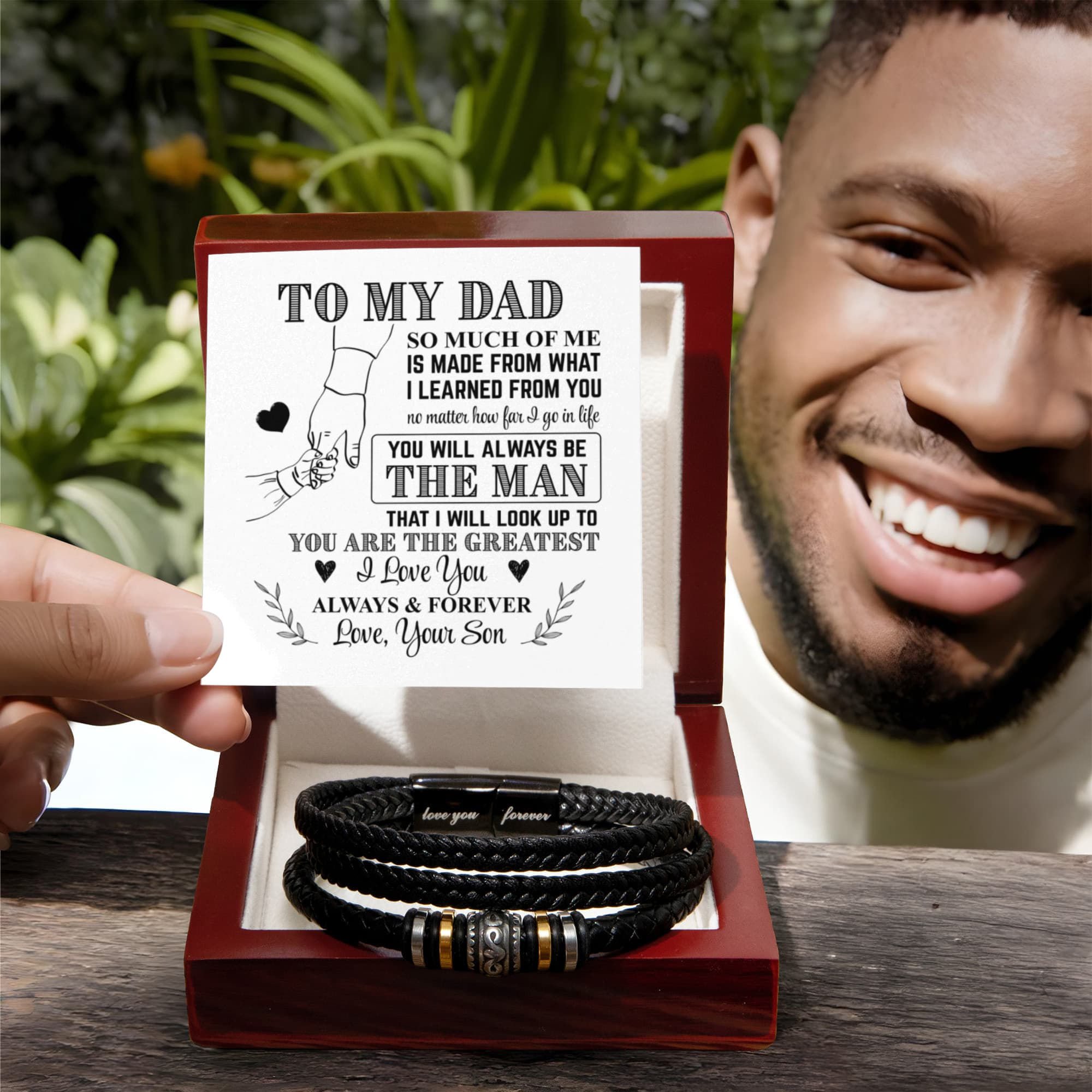 Dad You Are The Greatest - "Love You Forever" Bracelet - Father's Day Gift