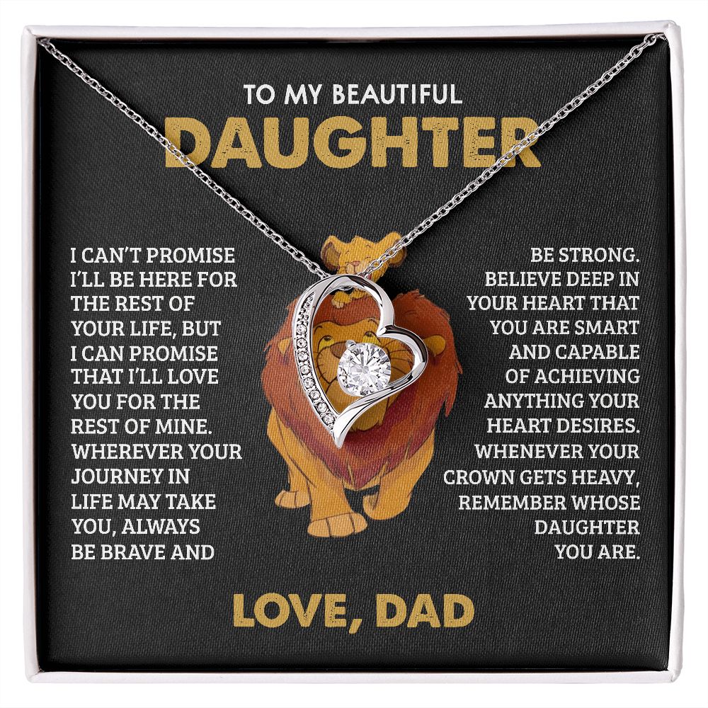 Daughter Your Journey In Life, Forever Love Necklace, Gift for Daughter from Dad