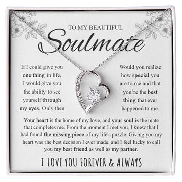 To My Beautiful Soulmate | Your Heart Is The Home Of My Love | Forever Love Necklace