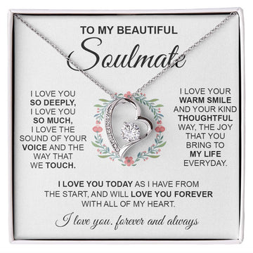 Soulmate I Love You So Deeply | Romantic Gift For Her | Forever Love Necklace