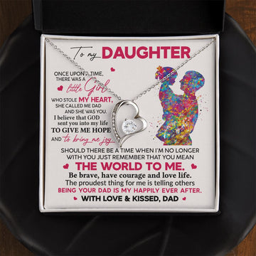 Daughter Bring Me Joy, Forever Love Necklace, Perfect Gift For Daughter From Dad, Christmas Gift Idea