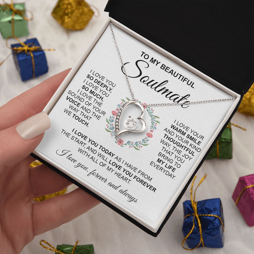 Soulmate I Love You So Deeply | Romantic Gift For Her | Forever Love Necklace