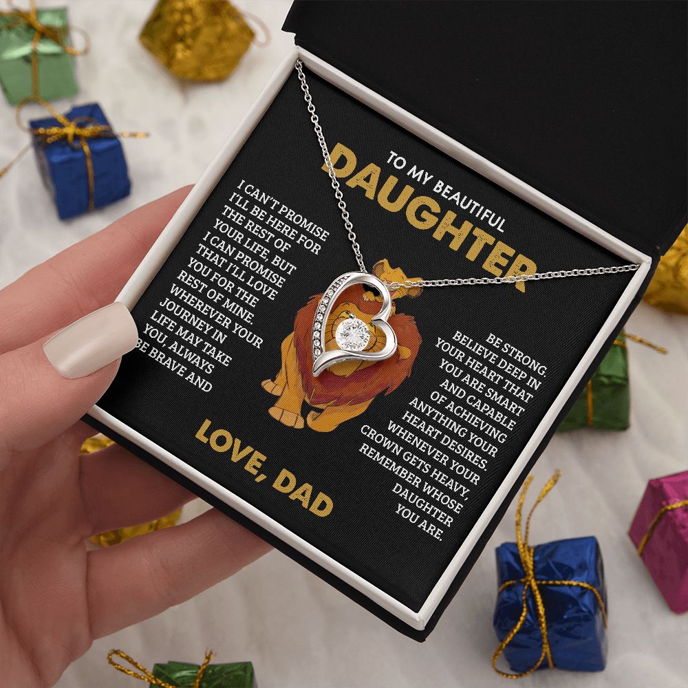 Daughter Your Journey In Life, Forever Love Necklace, Gift for Daughter from Dad